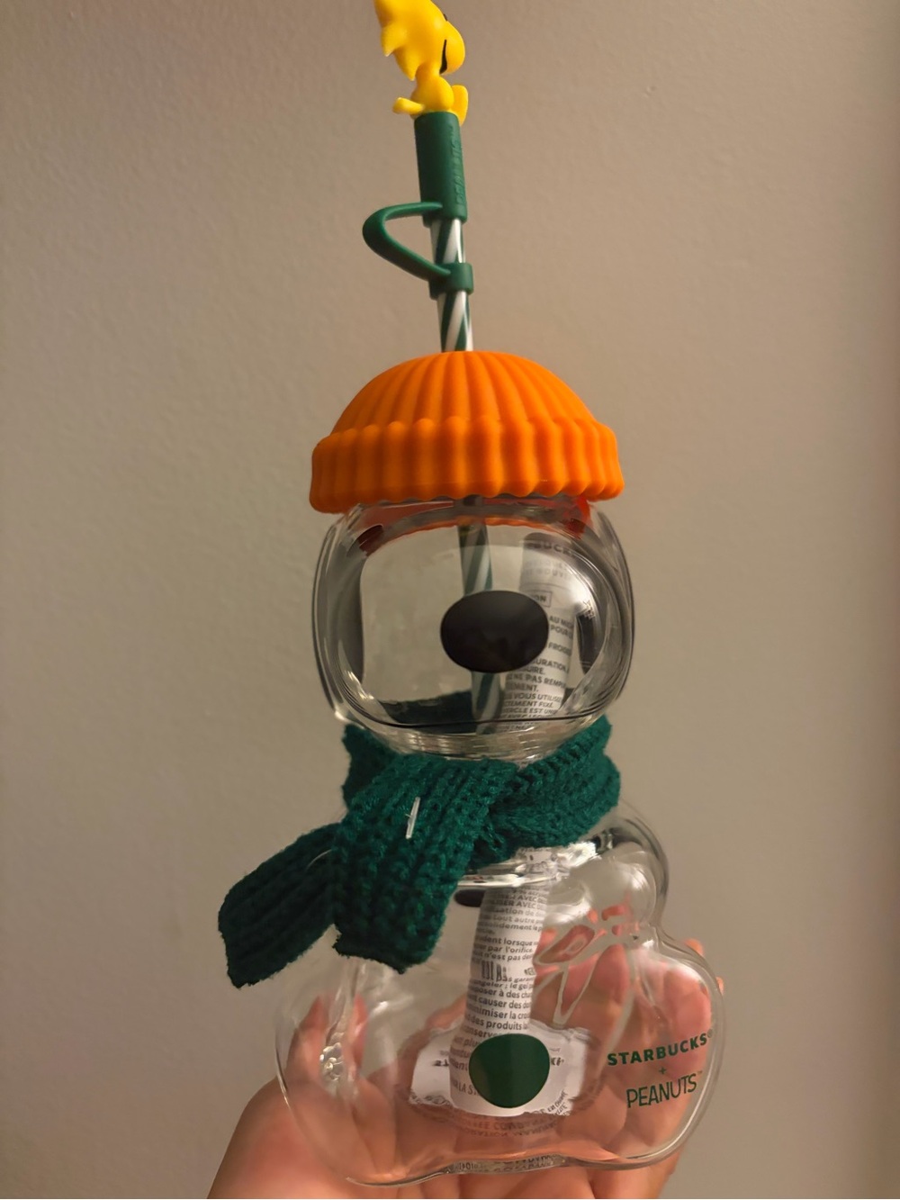 Starbucks Snoopy Glass Cup NIB